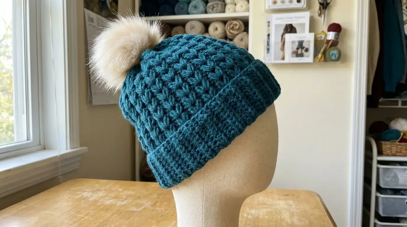 Ocean Pebble Textured Beanie Crochet Pattern | HookElla